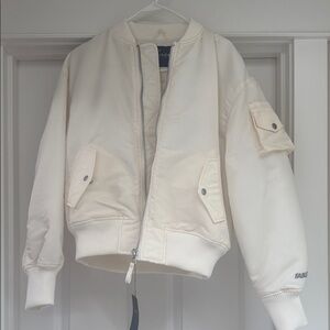 Fabletics Cream Bomber Jacket